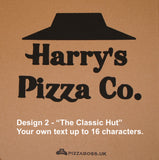 Personalised Pizza Box 10" inch - Custom printed pizza box with your text and design