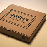 Personalised Pizza Box 10" inch - Custom printed pizza box with your text and design
